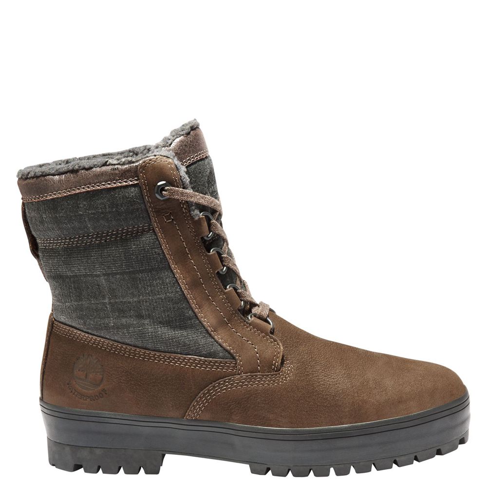 Botas de Nieve Timberland Hombre Spruce Mountain Waterproof Marrones Oscuro - Chile OGK-367029